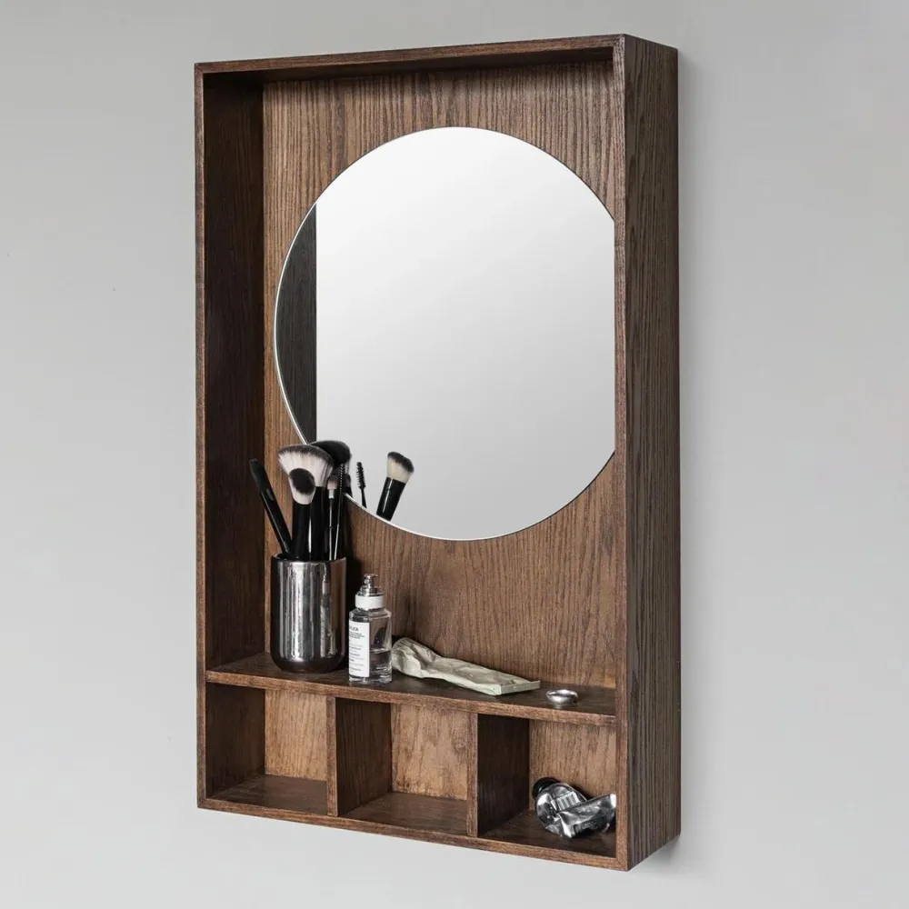 Mette Ditmer Reoler & Skabe|Andet Boligtilbehør>Show-Me Mirror Shelf Oak/Dark Oiled Small