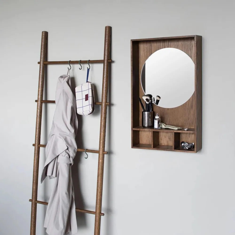 Mette Ditmer Reoler & Skabe|Andet Boligtilbehør>Show-Me Mirror Shelf Oak/Dark Oiled Small