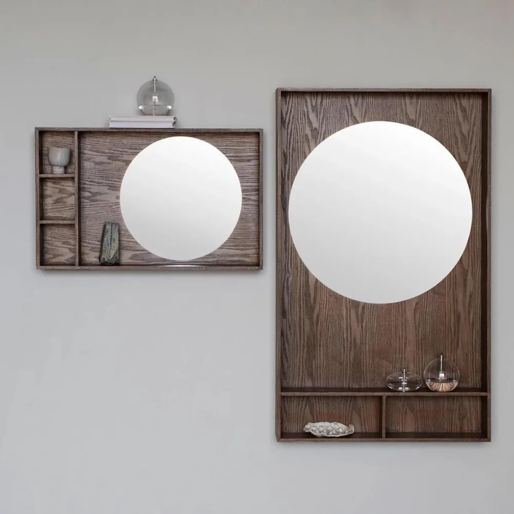 Mette Ditmer Reoler & Skabe|Andet Boligtilbehør>Show-Me Mirror Shelf Oak/Dark Oiled Small