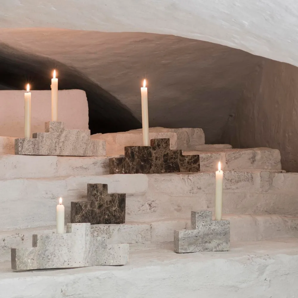 Mette Ditmer Andet Boligtilbehør|Lysestager>Step Six Candleholder Chalk
