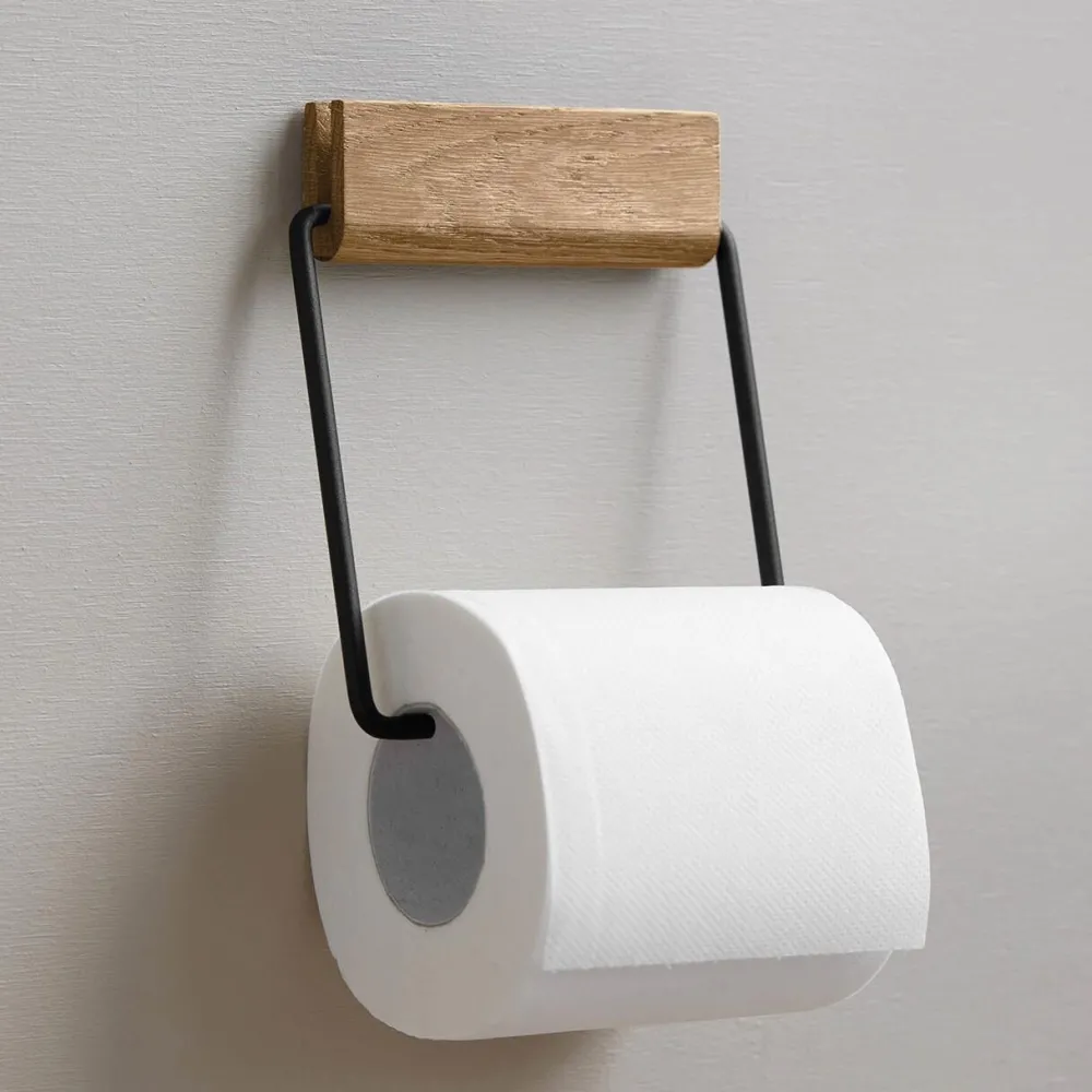 Moebe Badeværelse>Toilet Roll Holder Oak/Black