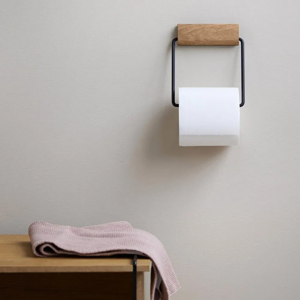 Moebe Badeværelse>Toilet Roll Holder Oak/Black