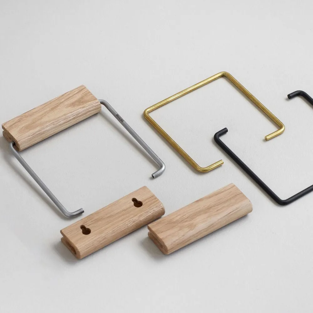 Moebe Badeværelse>Toilet Roll Holder Oak/Black