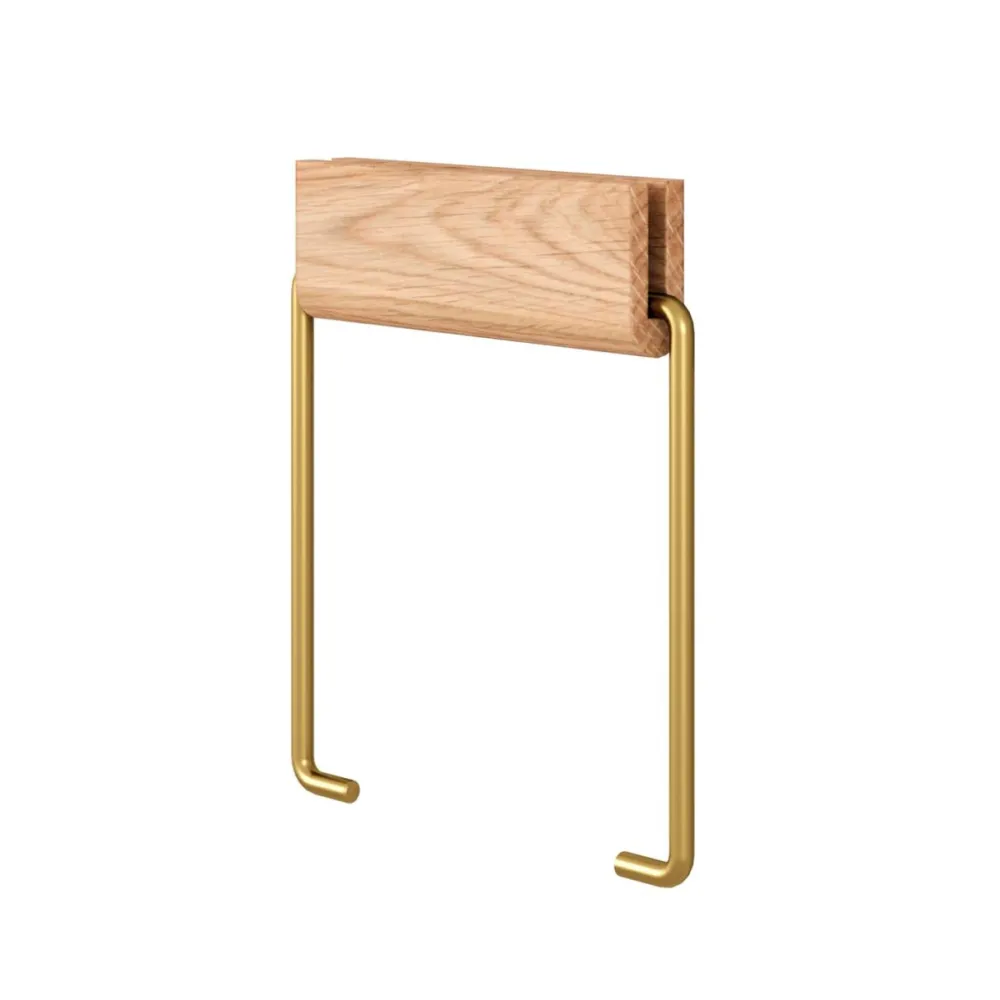 Moebe Badeværelse>Toilet Roll Holder Oak/Brass