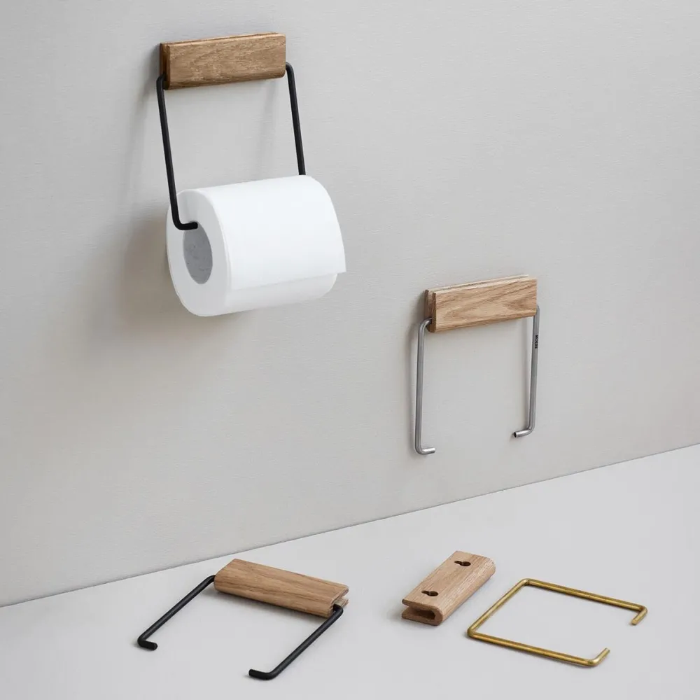 Moebe Badeværelse>Toilet Roll Holder Oak/Steel