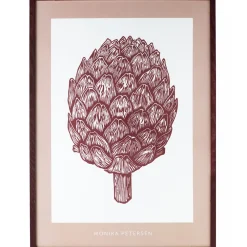 Monika Petersen Illustrationer & Plakater>Artichoke Poster Cherry Red