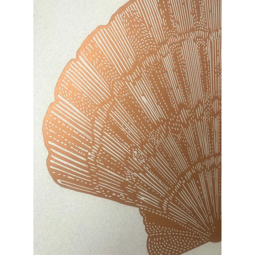 Monika Petersen Stue|Illustrationer & Plakater>Musling-Seashell Gold/Sand