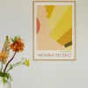 Andet Boligtilbehør|Illustrationer & Plakater>MONNA Studio Design Poster Yellow Scale 50x70 cm