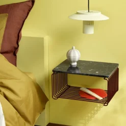 Montana Hylder|Stue>Verner Panton Wire Topplade Sort Marmor