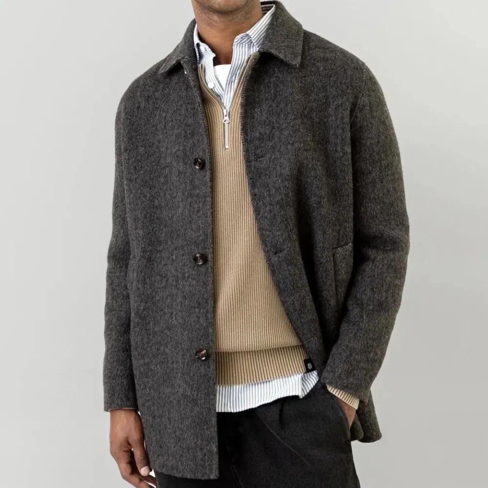 Mos Mosh Gallery Overtøj>Barkley Wool Coat Phantom
