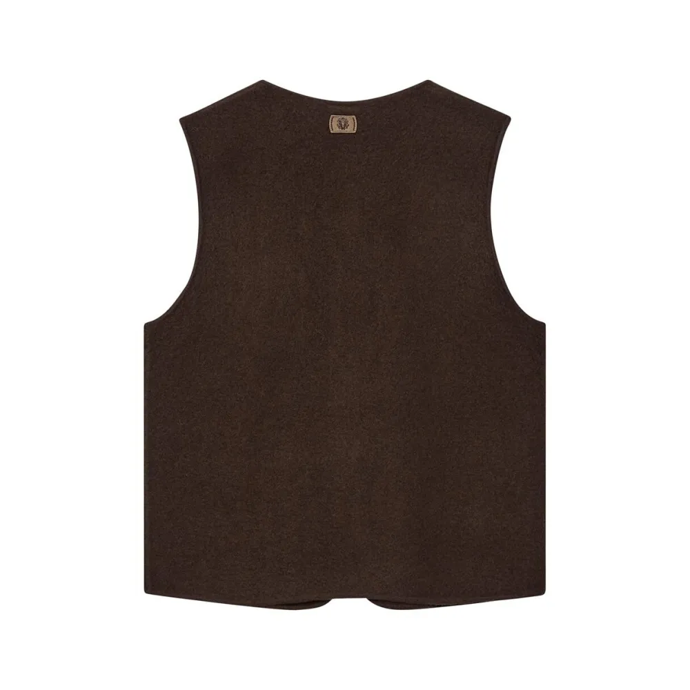 Mos Mosh Gallery Overdele>Cess Ryan Boil Vest Chocolate Brown