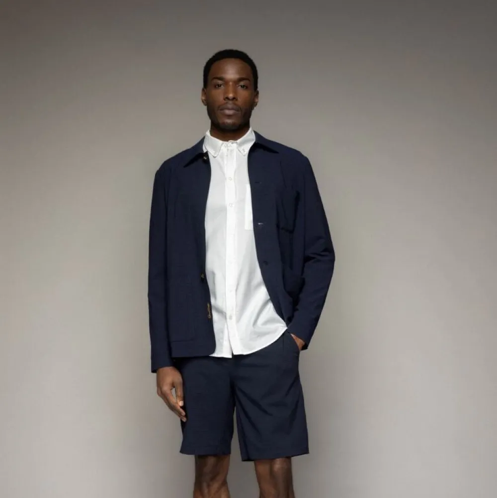 Mos Mosh Gallery Overtøj>Conor Seer Check Jacket Navy
