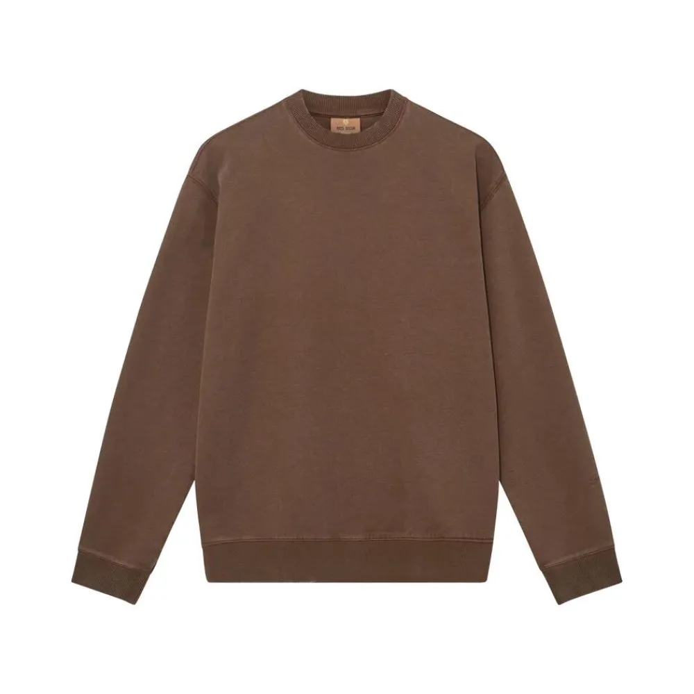 Mos Mosh Gallery Overdele>French Faded Sweatshirt Chocolate Brown