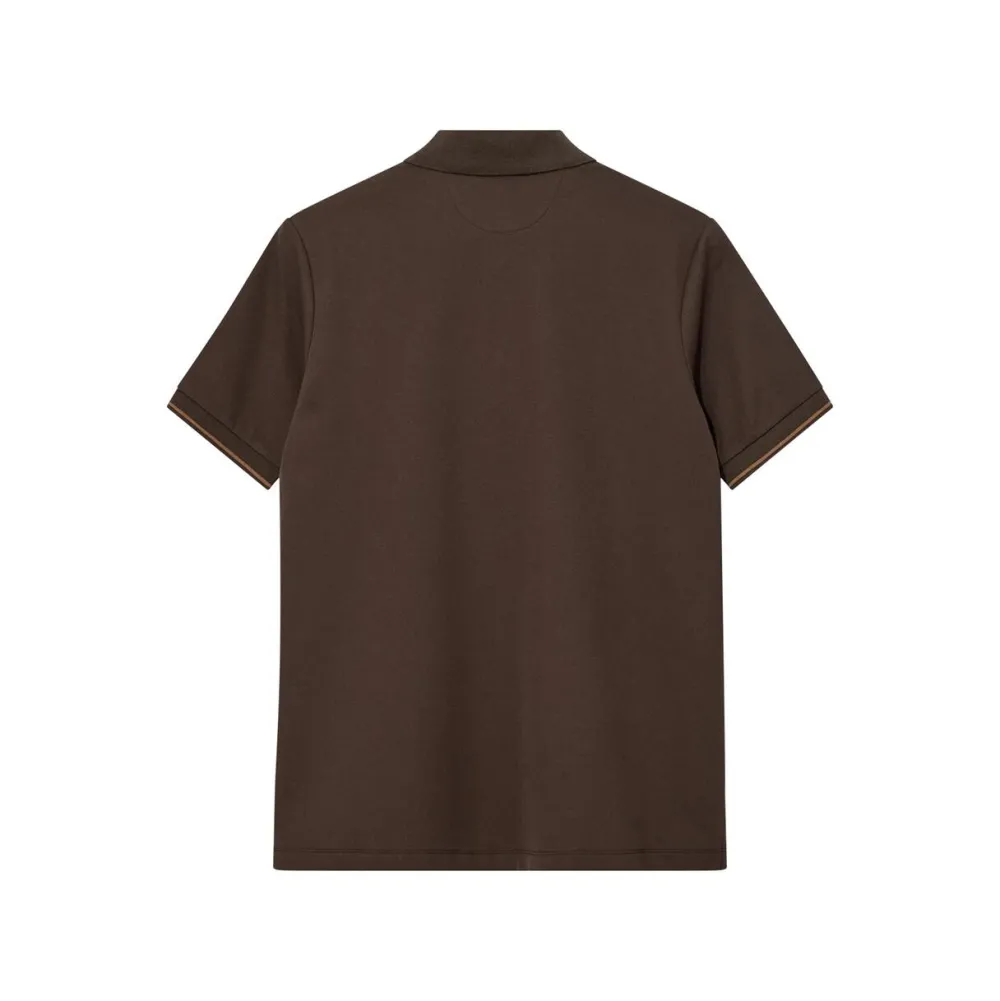 Mos Mosh Gallery Overdele>Harvey Polo SS Tee Chocolate Brown