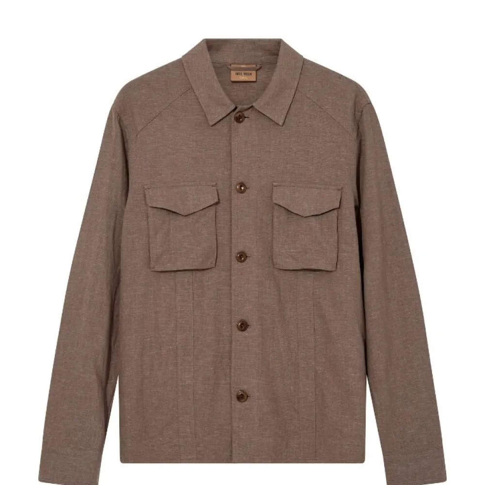 Mos Mosh Gallery Overtøj>Milo Plage Overshirt Chocolate Chip