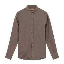 Mos Mosh Gallery Overdele>Theo Linen Shirt Chocolate Chip