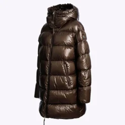 Dame Parajumpers Overtøj>Ivonne Hooded Down Jacket Earth Brown