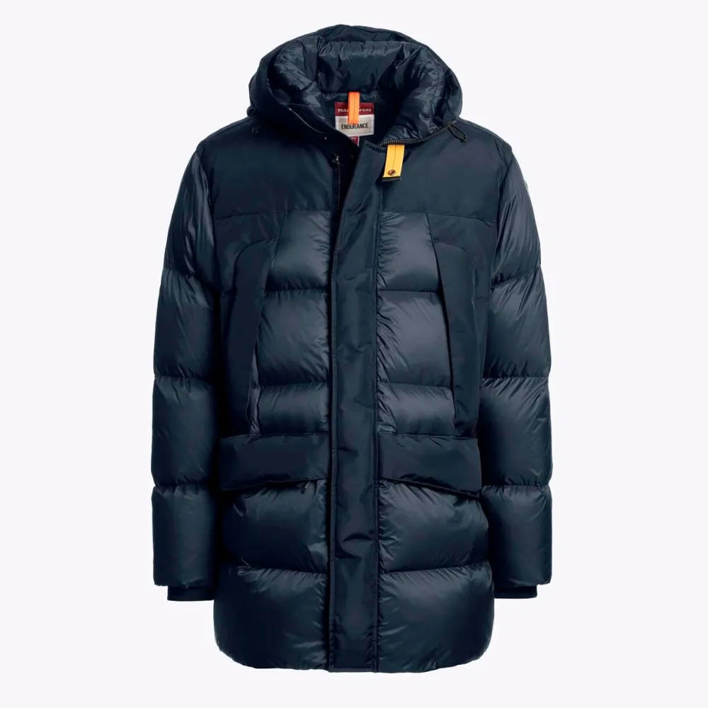 Parajumpers Overtøj>Shedir Hooded Down Parka Blue Navy