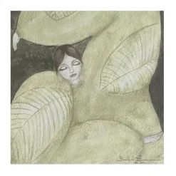 Poster & Frame Illustrationer & Plakater>My Dress Of Leaves 50x50 cm