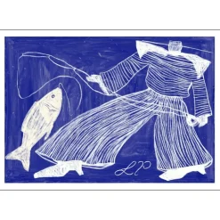 Poster & Frame Illustrationer & Plakater>Sam Fishing 50x70 cm