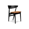 Sibast Furniture Stue|Stole>No 7 Dining Chair Sortlakeret Eg Cognac Dunes Læder