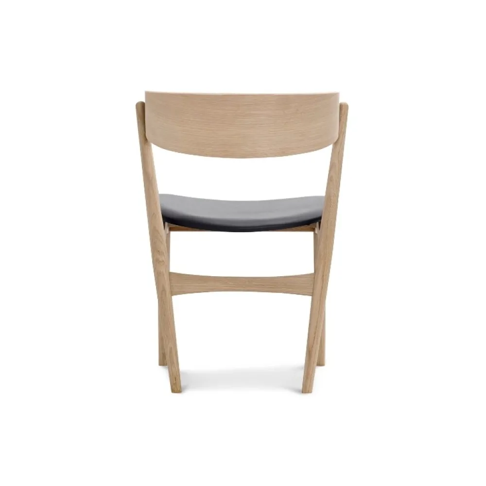 Sibast Furniture Stue|Stole>No 7 Dining Chair Sæbebehandlet Eg Sort Saga Læder