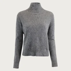 Dame Six Ámes Overdele>Jade Sweater Dark Grey Melange