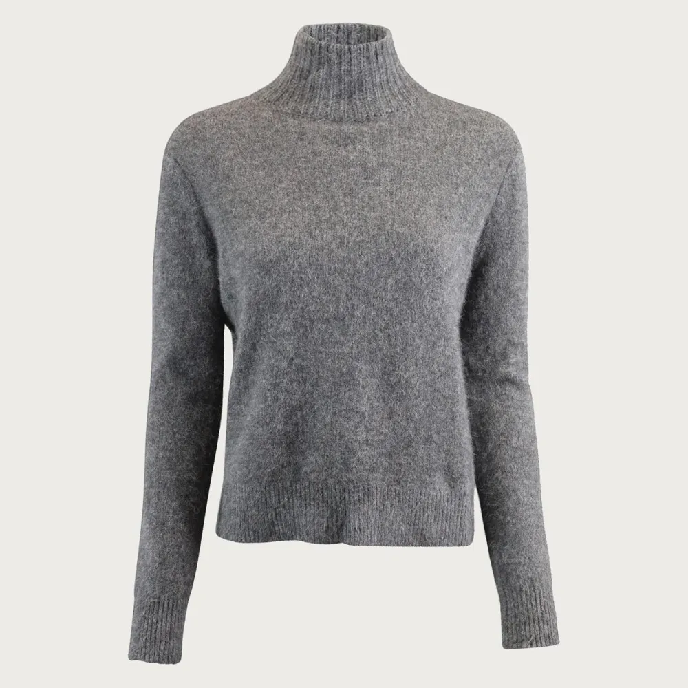 Dame Six Ámes Overdele>Jade Sweater Dark Grey Melange