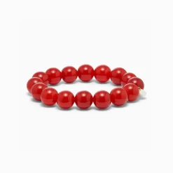 Dame Soï Accessories|Smykker>Krystal Armbånd Chunky Rød Jade