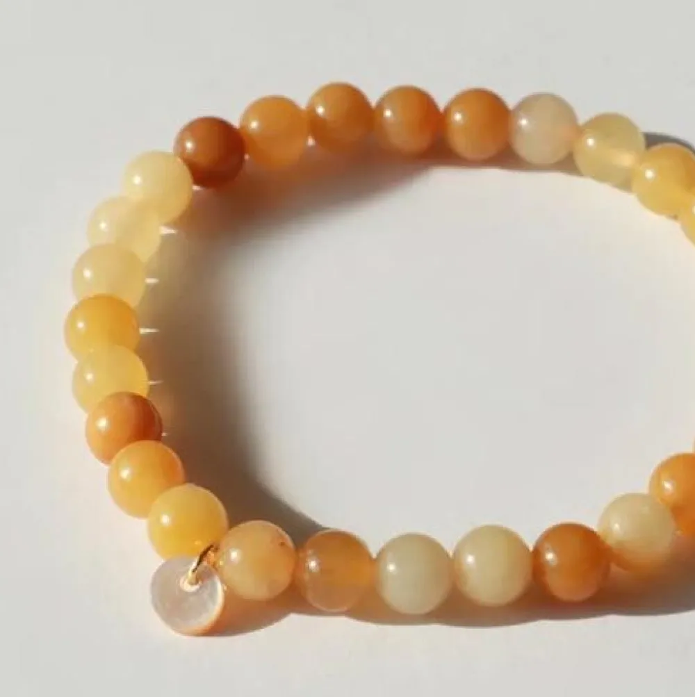 Dame Soï Accessories|Smykker>Krystal Armbånd Orange Aventurin Large