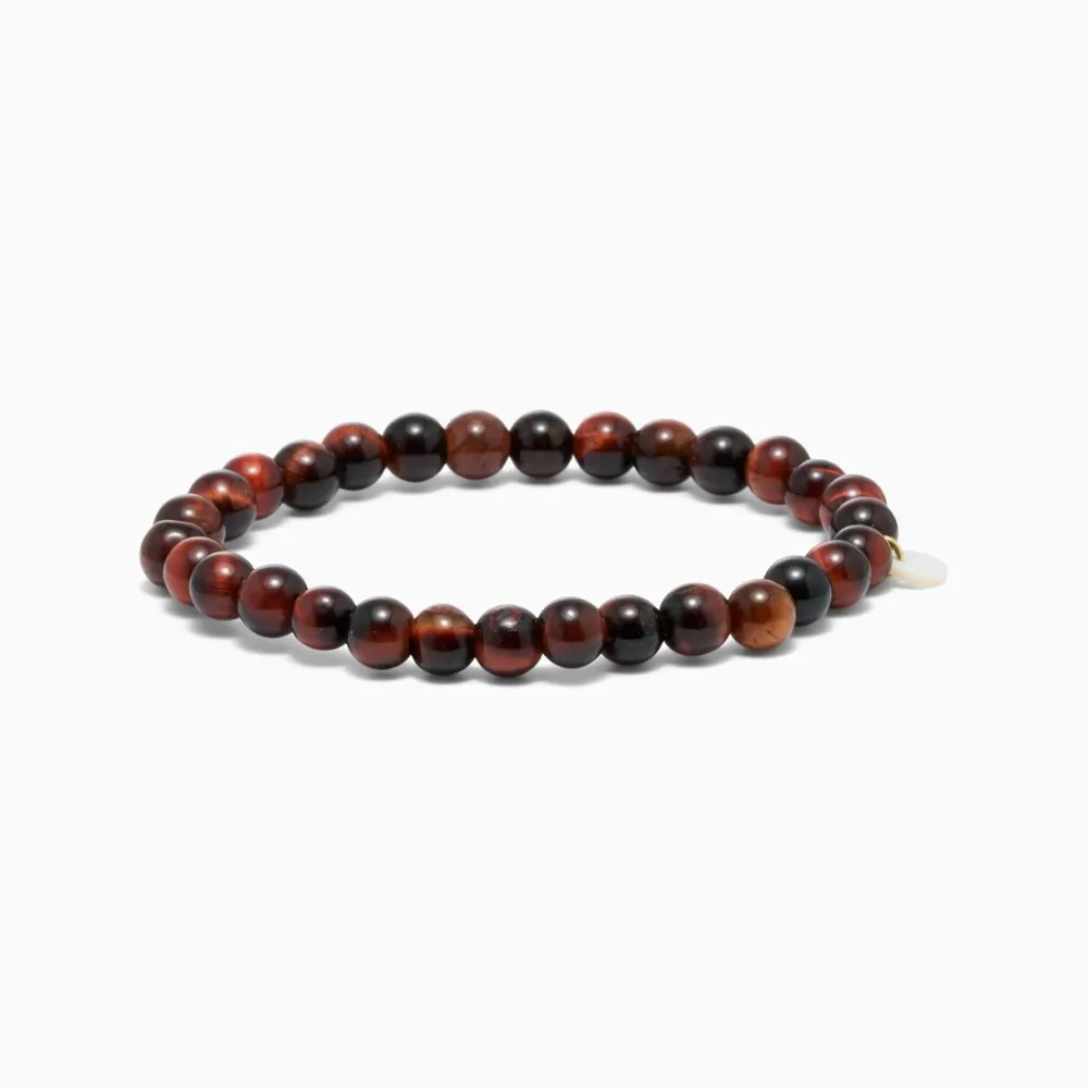 Dame Soï Accessories|Smykker>Krystal Armbånd Red Tiger Eye Large