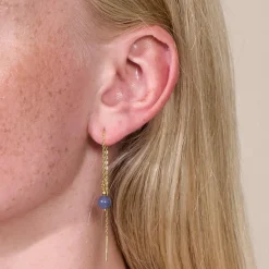 Dame Soï Accessories|Smykker>Krystal Ella Øreringe Blå Jade