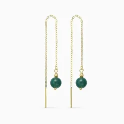 Dame Soï Accessories|Smykker>Krystal Ella Øreringe Grøn Jade