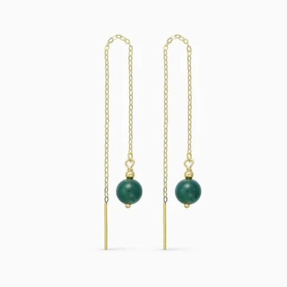 Dame Soï Accessories|Smykker>Krystal Ella Øreringe Grøn Jade
