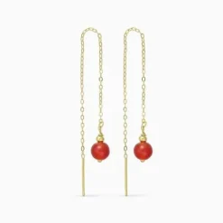Dame Soï Accessories|Smykker>Krystal Ella Øreringe Rød Jade