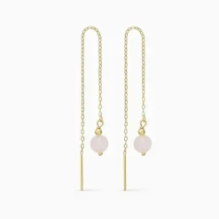 Dame Soï Accessories|Smykker>Krystal Ella Øreringe Rosa Jade