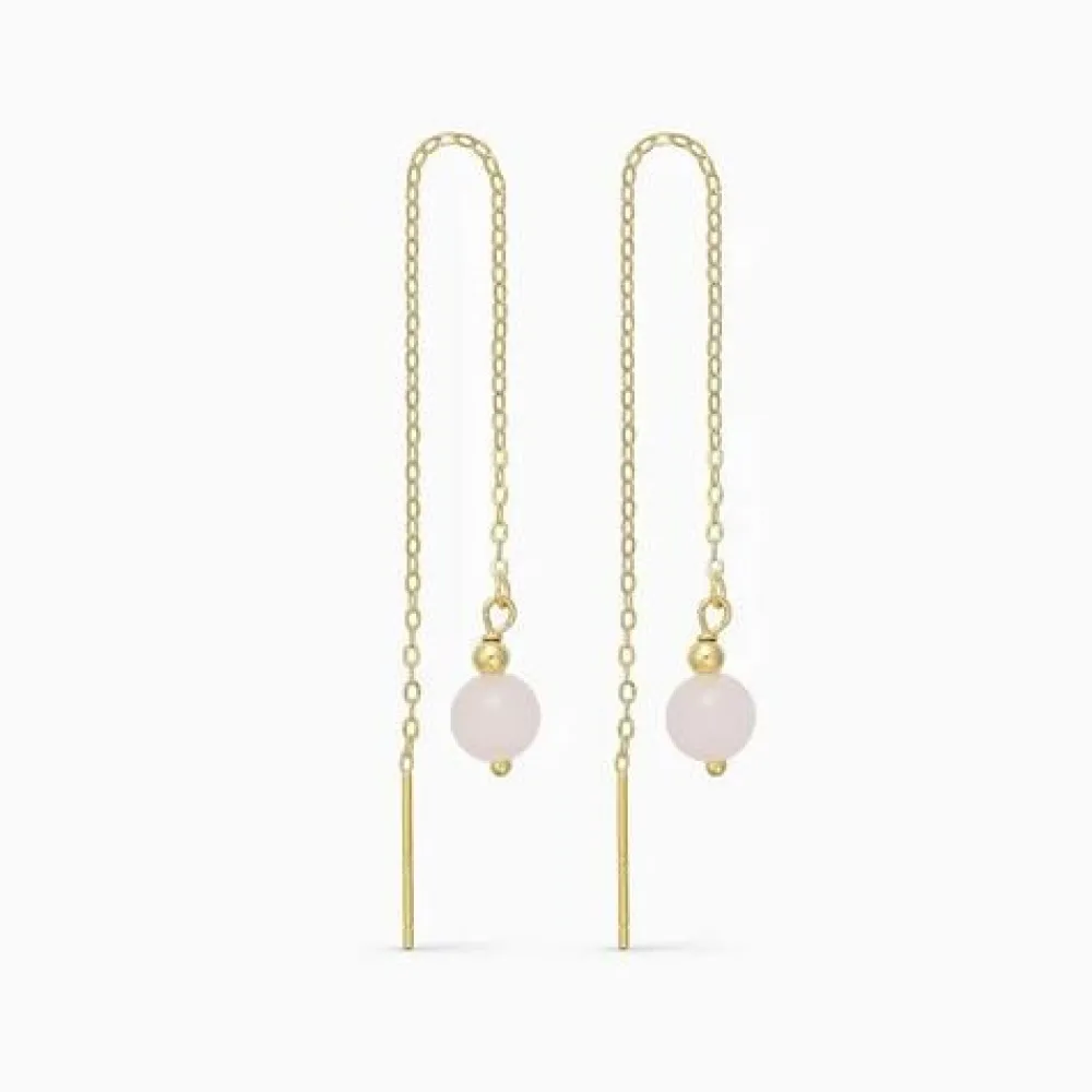 Dame Soï Accessories|Smykker>Krystal Ella Øreringe Rosa Jade