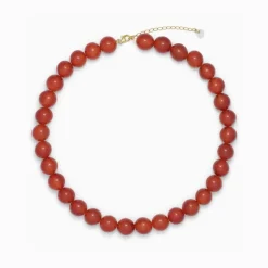 Dame Soï Accessories|Smykker>Krystal Halskæde Faro Rød Jade