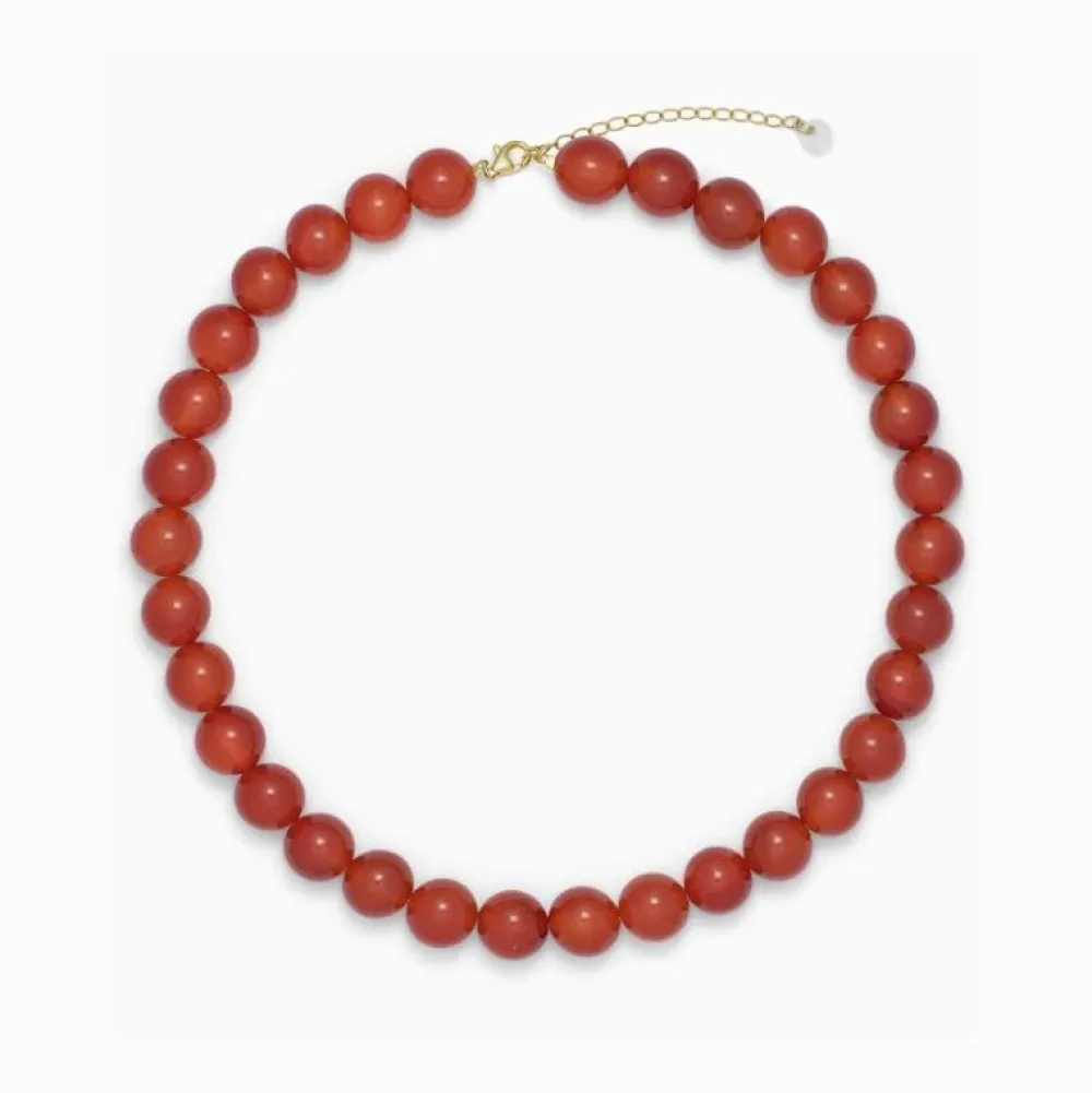 Dame Soï Accessories|Smykker>Krystal Halskæde Faro Rød Jade