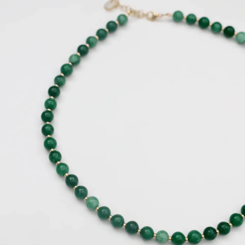 Dame Soï Accessories|Smykker>Krystal Halskæde Grøn Jade