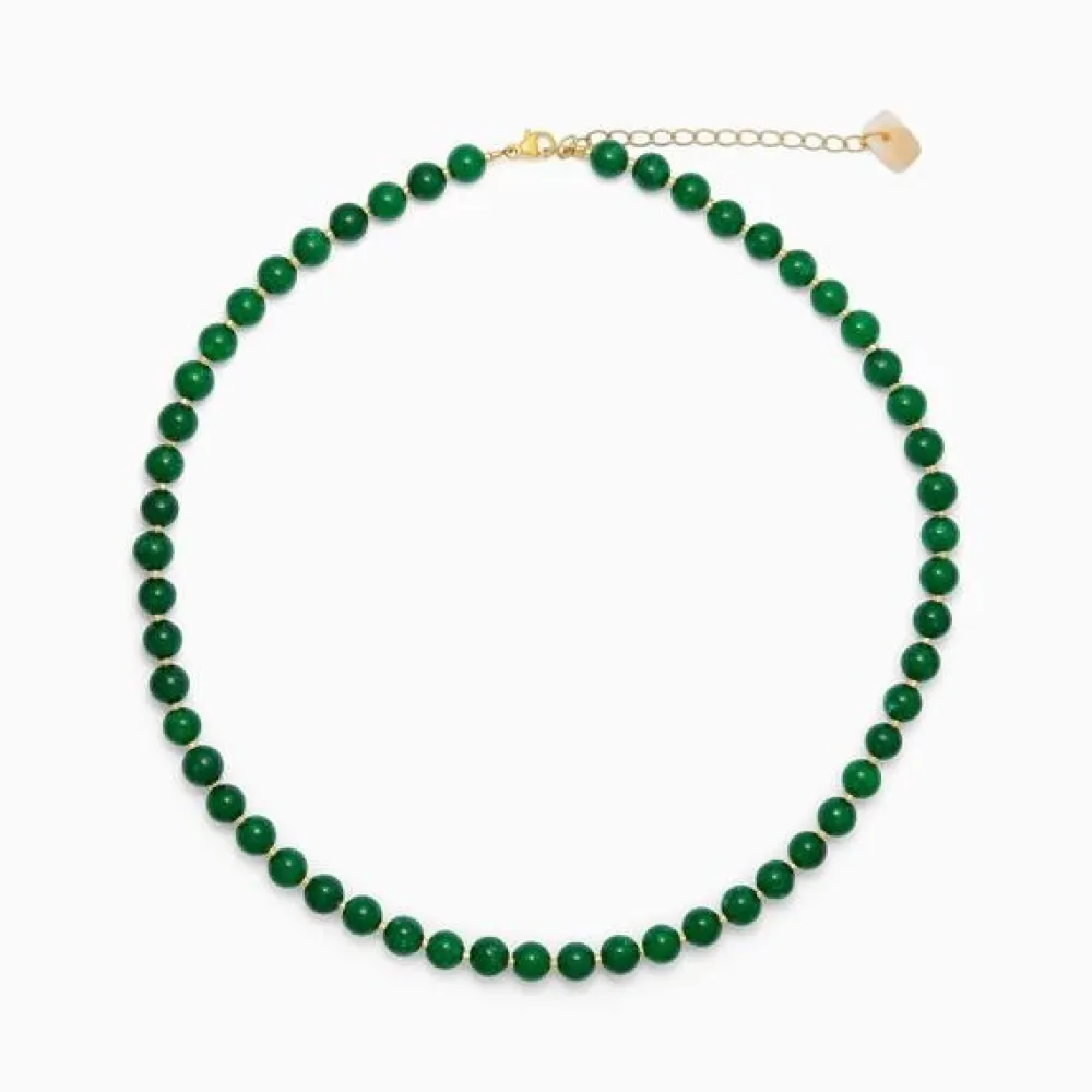 Dame Soï Accessories|Smykker>Krystal Halskæde Grøn Jade