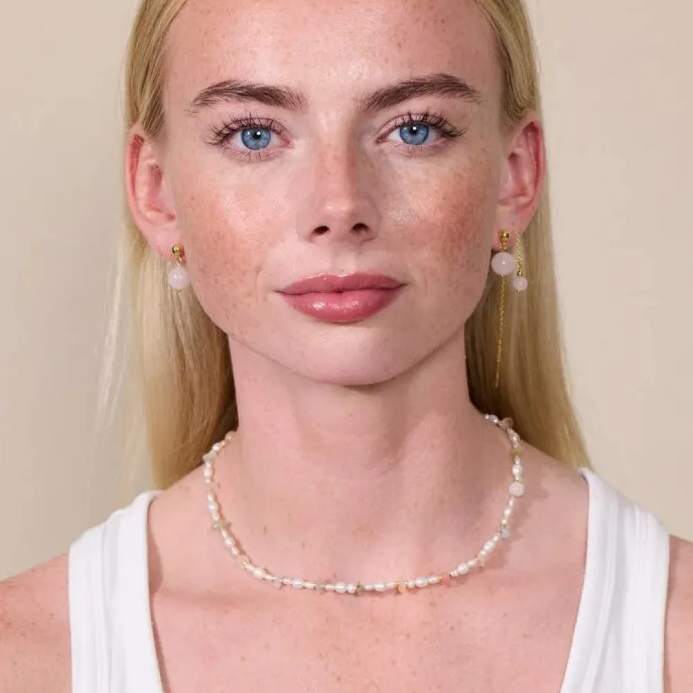 Dame Soï Accessories|Smykker>Krystal Halskæde Perle/Turmalin