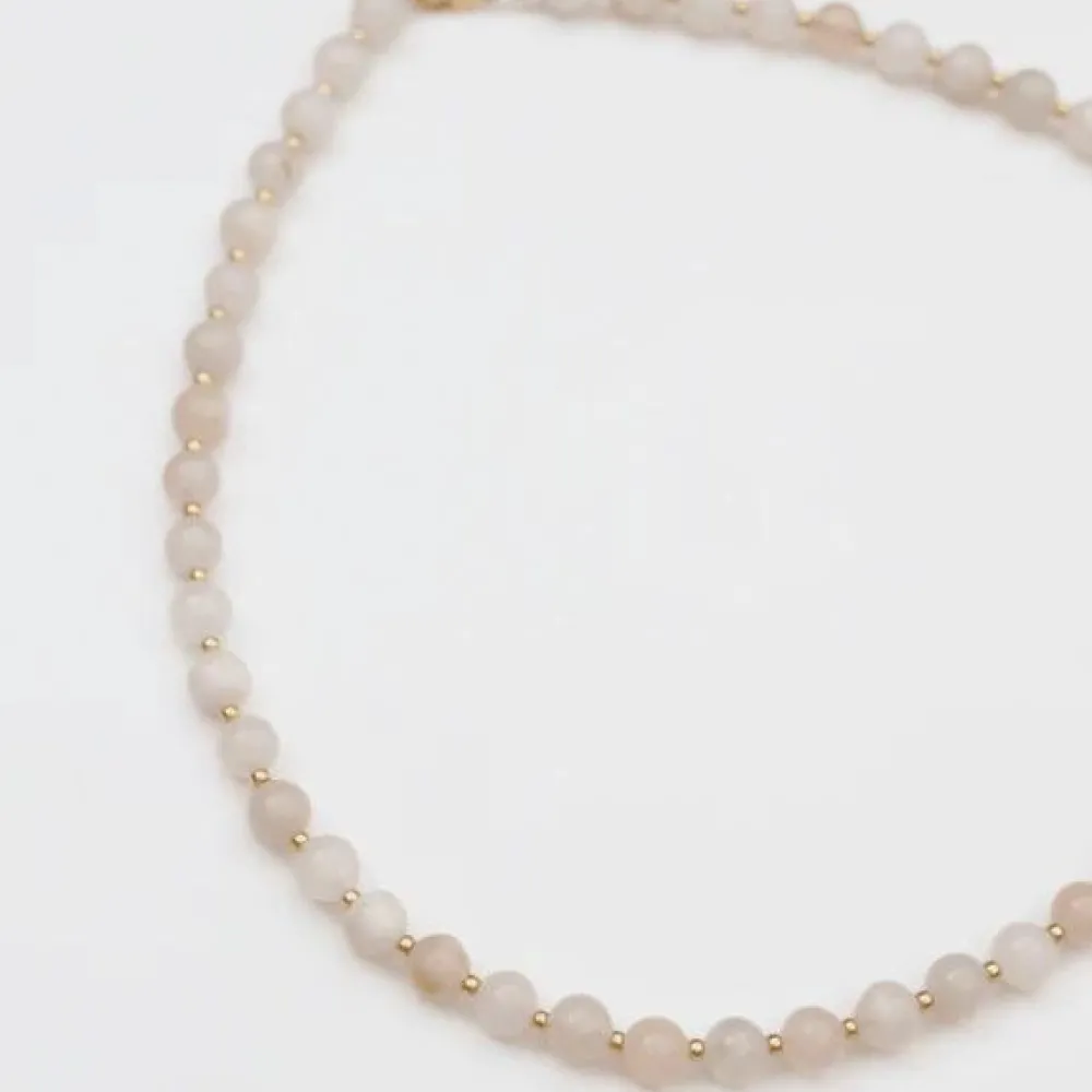 Dame Soï Accessories|Smykker>Krystal Halskæde Rosa Jade