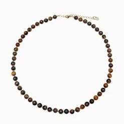 Dame Soï Accessories|Smykker>Krystal Halskæde Tiger Eye