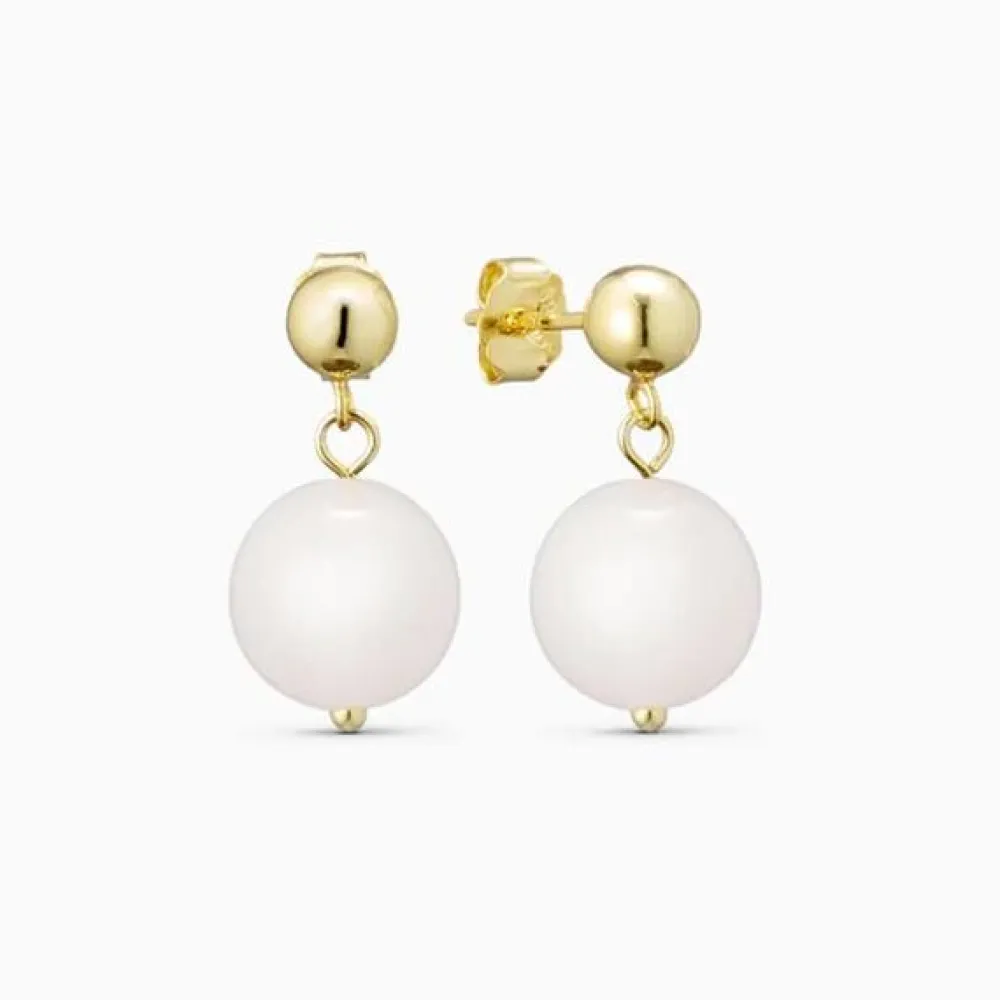 Dame Soï Accessories|Smykker>Krystal Nora Øreringe Rosa Jade