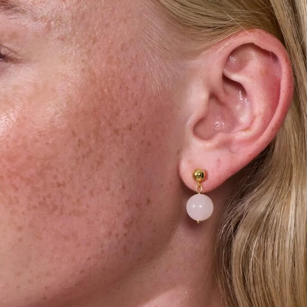 Dame Soï Accessories|Smykker>Krystal Nora Øreringe Rosa Jade