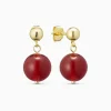 Dame Soï Accessories|Smykker>Krystal Nora Øreringe Rød Jade