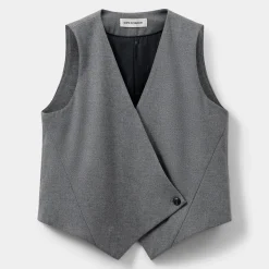 Dame Sofie Schnoor Overdele>VirginiaSW Vest Grey Melange