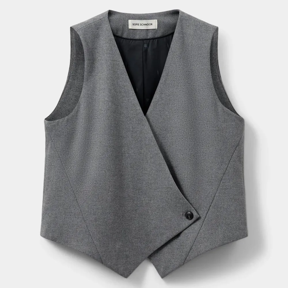 Dame Sofie Schnoor Overdele>VirginiaSW Vest Grey Melange