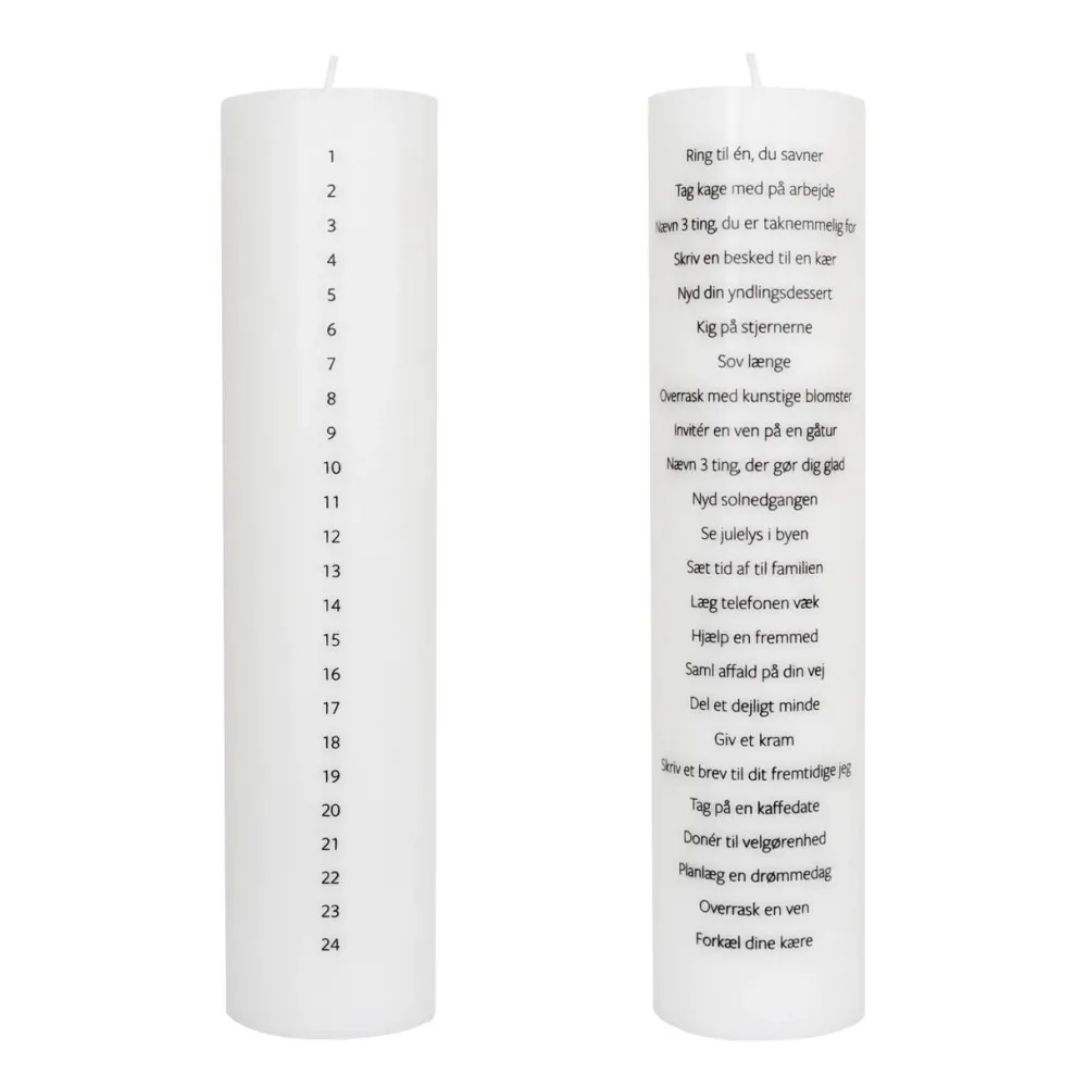 Specktrum Julepynt|Kalenderlys>24 Moments Of Self Love Calendar Candle White